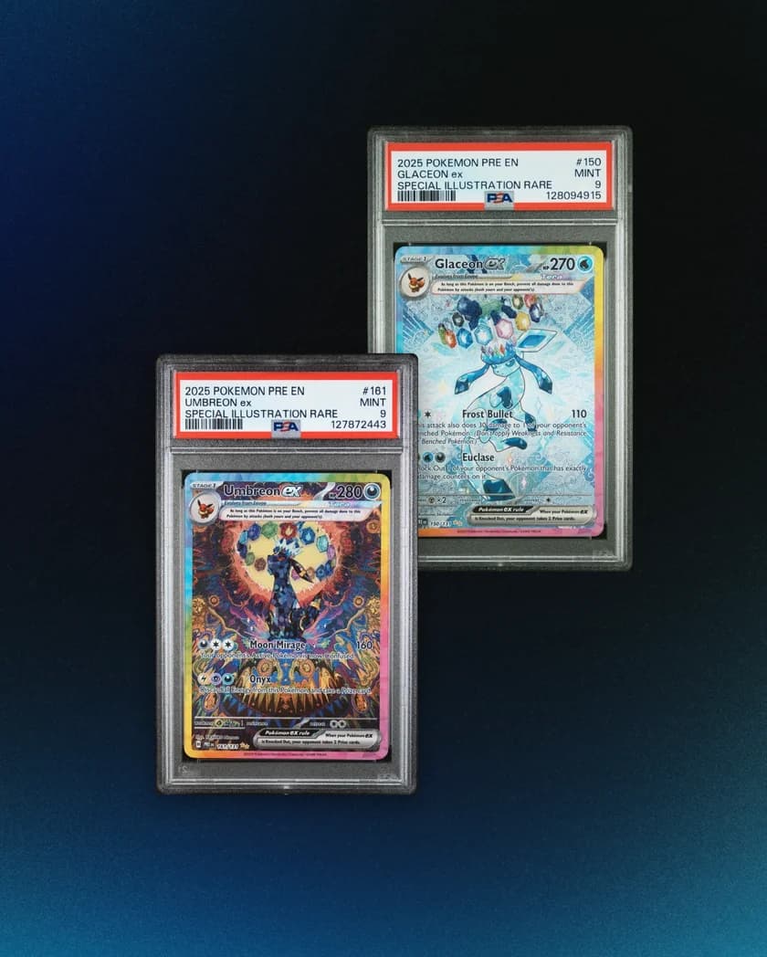 PSA, BGS, and CGC graded trading card slabs